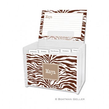 Recipe Box – Zebra 1 Recipe Box - Zebra