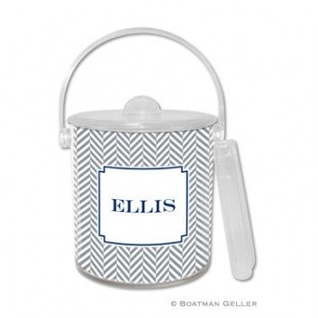 Ice Bucket – Herringbone Chocolate 1 Ice Bucket - Herringbone Chocolate
