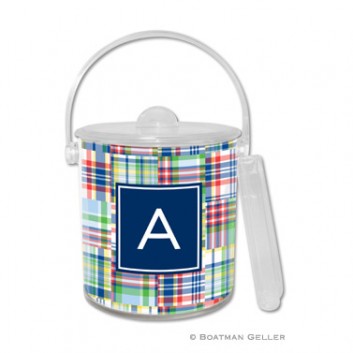 Ice Bucket – Madras Patch Blue 1 Ice Bucket - Madras Patch Blue