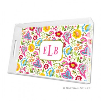 Lucite Tray – Bright Floral 1 Lucite Tray - Bright Floral