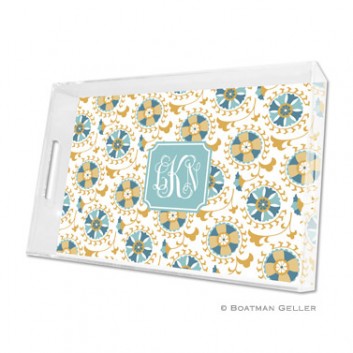 Lucite Tray – Suzani Gold 1 Lucite Tray - Suzani Gold