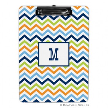 Clipboard – Chevron Blue Orange & Lime 1 Clipboard - Chevron Blue Orange & Lime