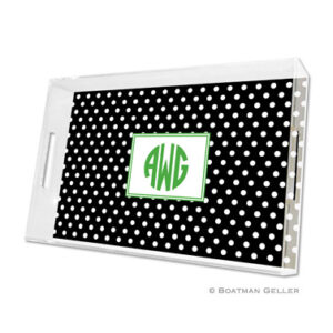 Lucite Tray - Polka Dot