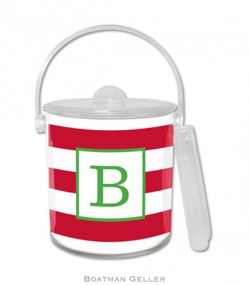 Ice Bucket – Awning Stripe Red 1 Ice Bucket - Awning Stripe Red