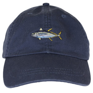 Yellow Fin Tuna Hat on Navy