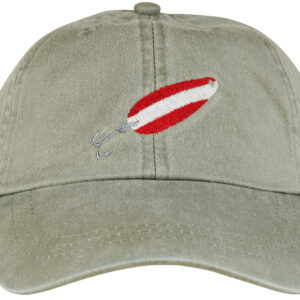 Red Devil Lure Hat on Stone