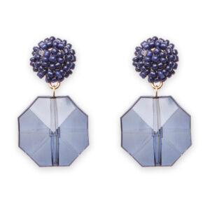 Murano Earrings (Navy)