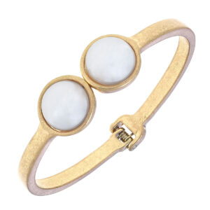 Cassie Pearl Hinge Bracelet